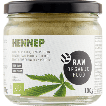 Raw Organic Food Hennep Proteïne Poeder 100 g