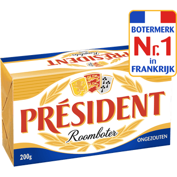 Président Roomboter Ongezouten 200 g