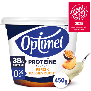 Optimel Proteïne Yoghurt Perzik Passievrucht 0% Vet