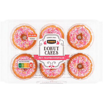 Jumbo Donut Cakes met Frambozensmaak 150 g