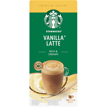 Starbucks Vanillesmaak Latte 5 stuks