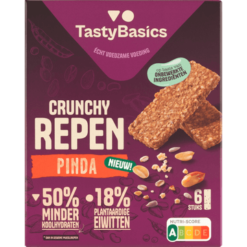 TastyBasics Crunchy Repen Pinda 6 Stuks 138 g