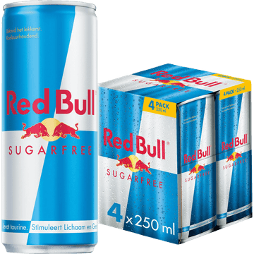 Red Bull Energy Drink Suikervrij - 4 x 250ml
