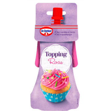 Dr. Oetker Topping Roze Cupcake Taart versiering 140 g