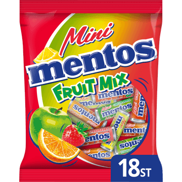 Mentos Mini Fruit Uitdeelzak 215g