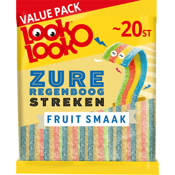 Look-O-Look Zure Regenboog Streken Vegan Voordeelverpakking 200g