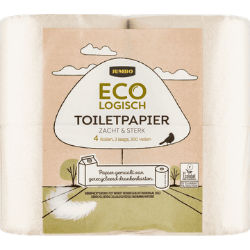 Jumbo Ecologisch Toiletpapier 3 Laags 4 Rollen