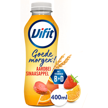 Vifit Goedemorgen! Drinkzuivel Aardbei/Sinaasappel 400 ml