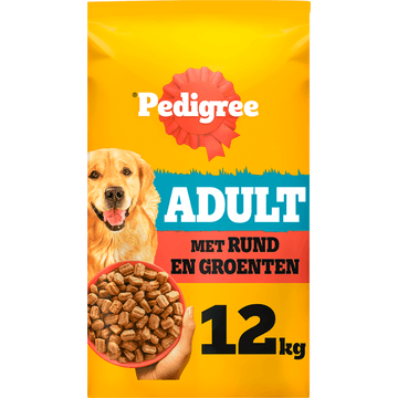 Pedigree Adult - Hondenbrokken - Rund en Groenten Hondenvoer - 12kg