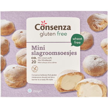 Consenza Gluten Free Mini Slagroomsoesjes 250 g