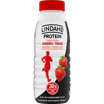 Lindahls Protein Smaak Aardbei Melkdrank 500 ml