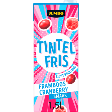 Jumbo Tintelfris Framboos-Cranberry 1Kcal1,5 L