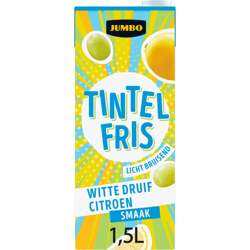 Jumbo Tintelfris Witte Druif Citroen 1Kcal 1,5 L