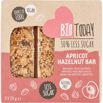 BioToday Abrikoos-Hazelnootreep 3 x 25 g