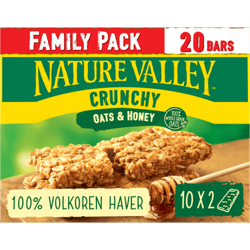 Nature Valley Crunchy Oats & Honey Family Pack 20 Stuks 10 x 42 g