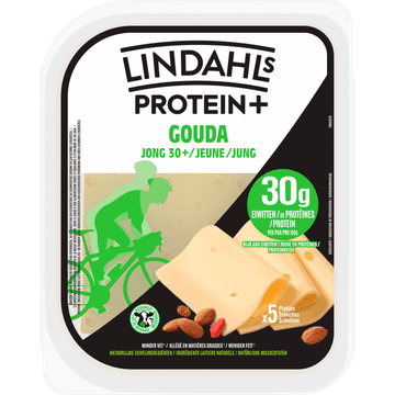 Lindahls Protein+ Gouda Jong 30+ 5 Stuks 125 g