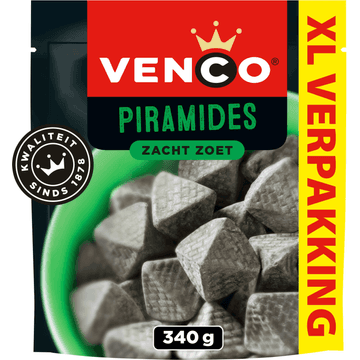 Venco Piramides Zacht Zoet XL Verpakking 340 g