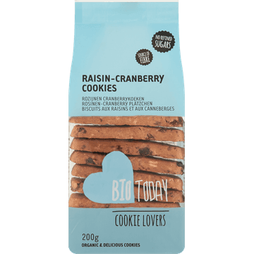 BioToday Rozijn-Cranberrykoeken 200 g