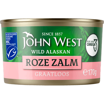 John West Wilde Roze Zalm Zonder Vel en Graat 170g