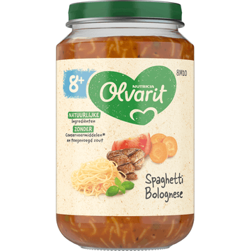 Olvarit Spaghetti Bolognese 8+ Maanden 200 g