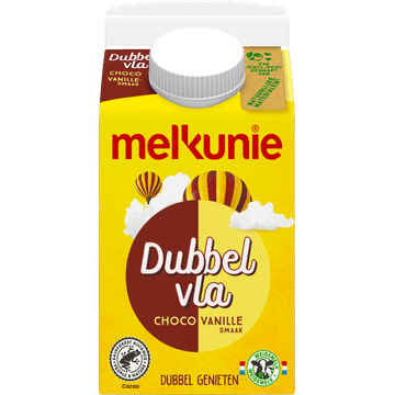 Melkunie Dubbelvla Choco Vanillesmaak 0,5 L