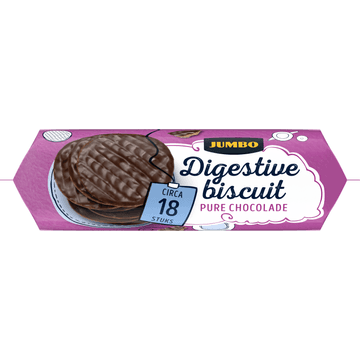 Jumbo Digestive Biscuit Pure Chocolade 300 g