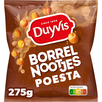 Duyvis Borrelnootjes Poesta Pinda Noten 275 gr