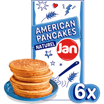 Jan American Style Pancakes Naturel 6 Stuks 300 g