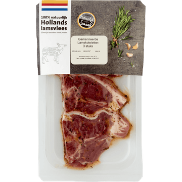 Gemarineerde Lamskoteletten 3 Stuks ca. 340 g