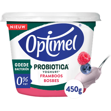 Optimel Probiotica Yoghurt Framboos Bosbes 0% Vet 450 g