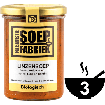 KleinsteSoepFabriek Linzensoep Biologisch 400 ml