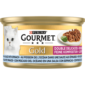 Gourmet Gold Luxe Mix Kattenvoer nat met Zeevis