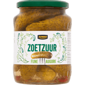 Jumbo Zoetzuur Fijne Augurk 670 g