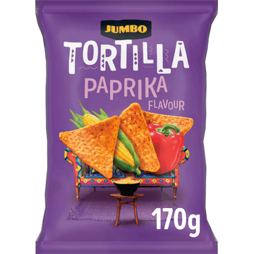 Jumbo Tortilla Chips Paprika 170 g