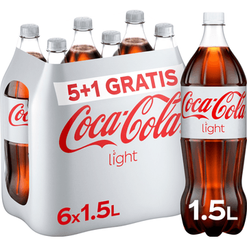Coca-Cola Light 5+1 Gratis - Fles - 6 x 1,5 L