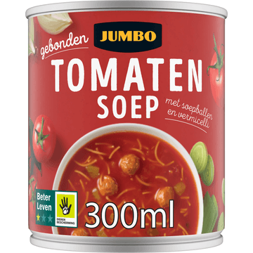 Jumbo Tomatensoep met Soepballetjes 300ML