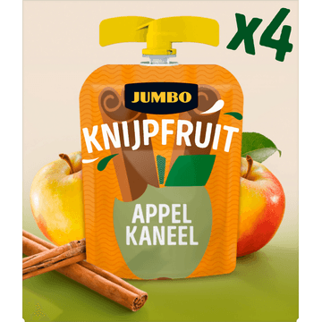 Jumbo Knijpfruit Appel Kaneel 4 x 90 g