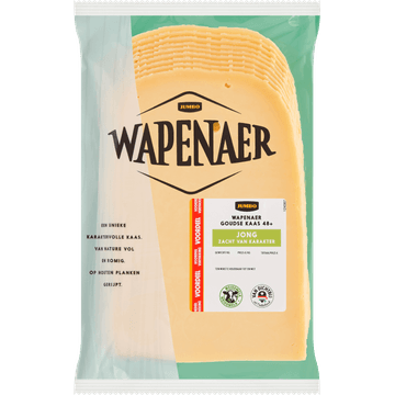 Wapenaer Goudse Kaas Jong 48+ Voordeelverpakking Plakken ca. 350 g