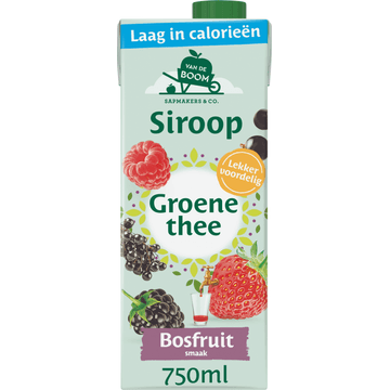 Van de Boom Groene Thee Bosfruit Siroop 0,75L