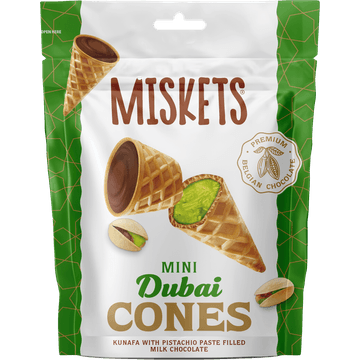 Miskets Milk Chocolate Filled Dubai Cornet 50g