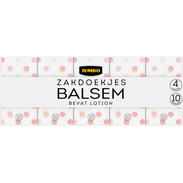 Jumbo Zakdoekjes Balsem 4 Laags 10 Stuks