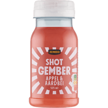 Jumbo Shot Gember, Appel & Aardbei 125ML