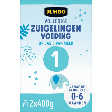 Jumbo 1 Volledige Zuigelingenvoeding 0-6 Maanden 2 x 400 g