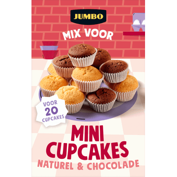 Jumbo Mix voor Mini Cupcakes Naturel & Chocolade 300 g