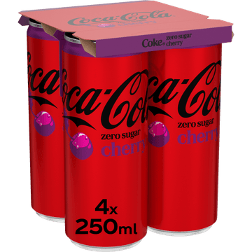 Coca-Cola Zero Sugar Cherry 4 x 250 ml