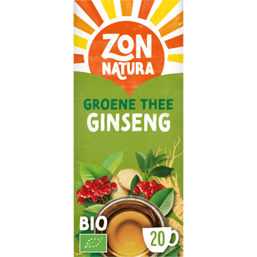Zonnatura Bio Groene Thee Ginseng 20 Zakjes 36 g