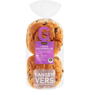 Jumbo - Reuze Rozijnenbollen - 4 Stuks