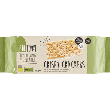 BioToday Crispy Crackers Sesam-Rozemarijn 250 g