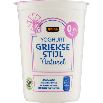 Jumbo Yoghurt Griekse Stijl Naturel 0,1% Vet 500 g