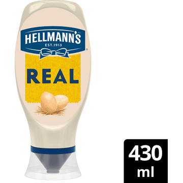 Hellmann's Mayonaise Knijpfles Real 430 ml